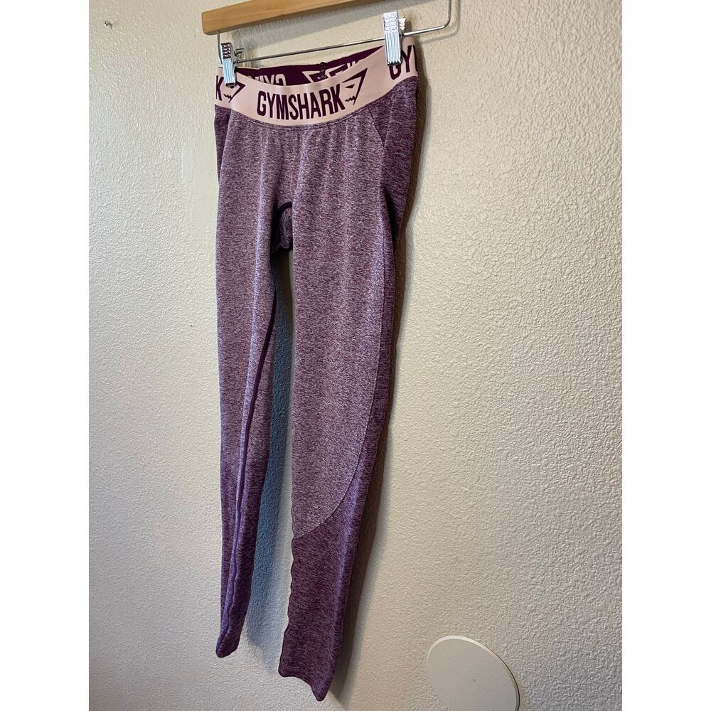 Gymshark Flex Mid Rise Heathered Purple Activewear Leggings/ Gym Tights Size XS - Picture 4 of 11